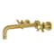 Kingston Brass Roman Tub Faucet, Brushed Brass, Wall Mount KS8027ZX - alternate 1